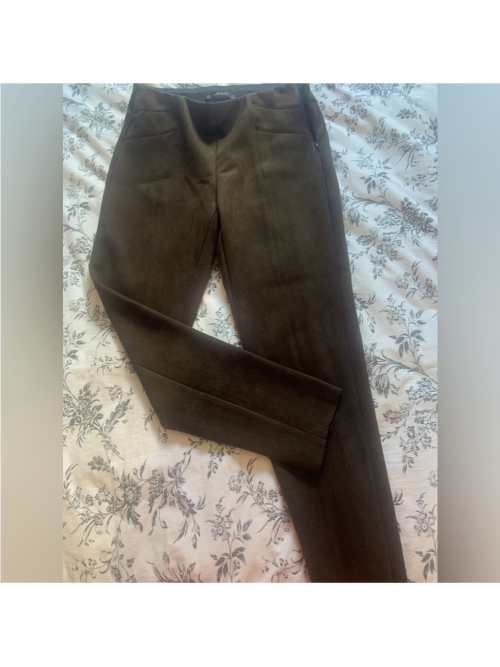 Zara sueded finish slim pants